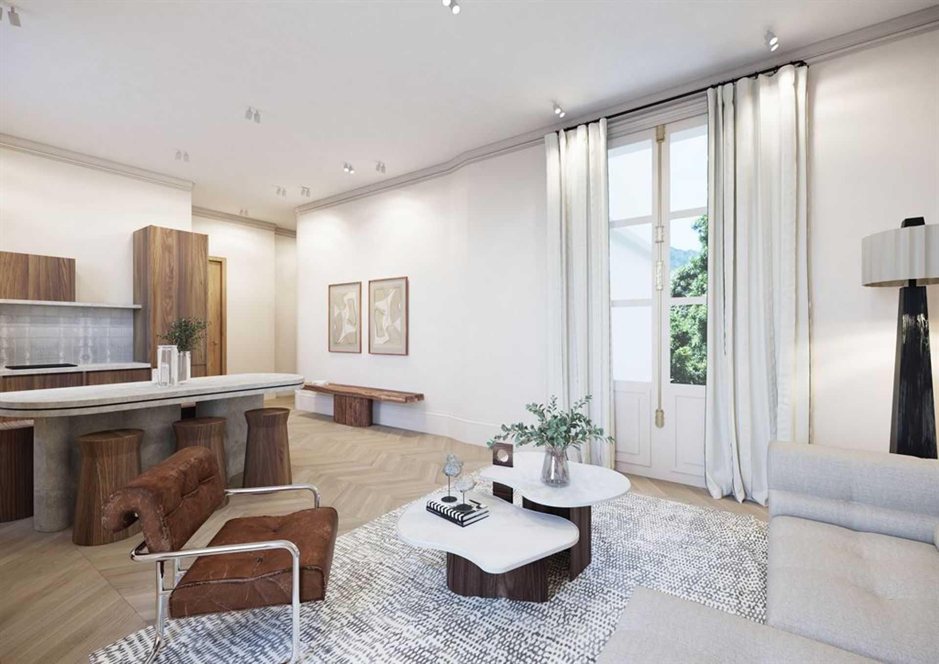 Appartement de standing aux hauts plafonds et parquet en point de Hongrie